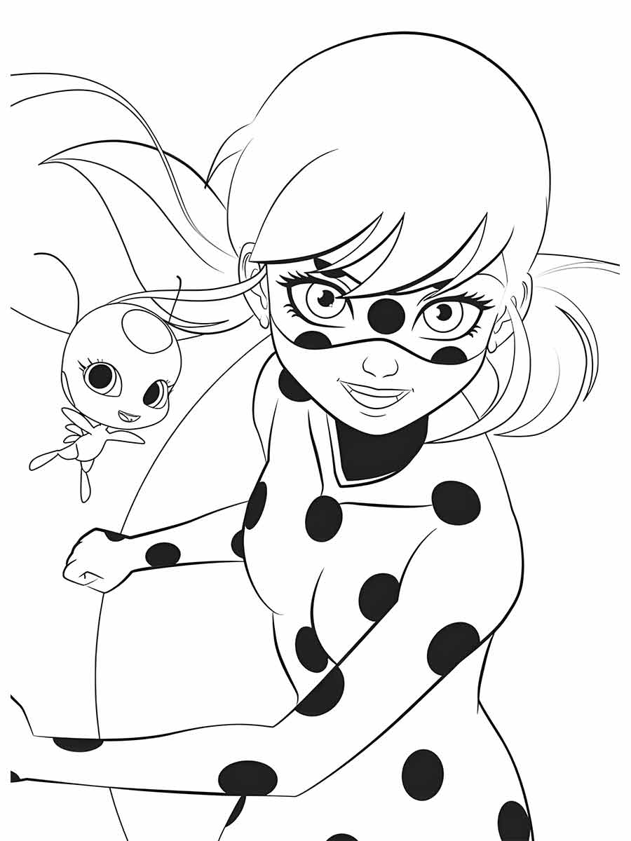 desenho ladybug e tikki para colorir