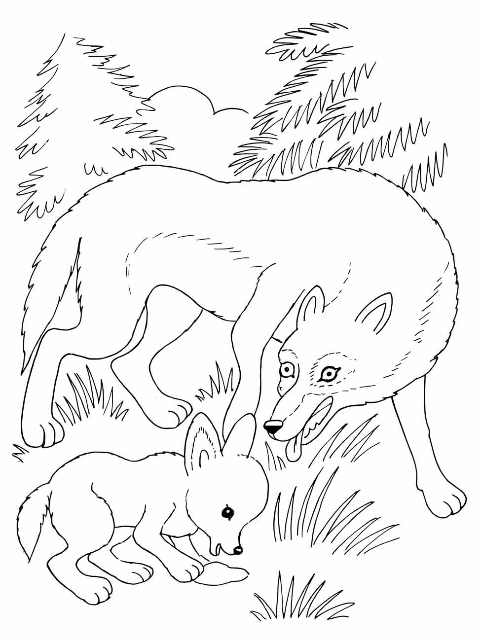 desenho lobo para colorir 29