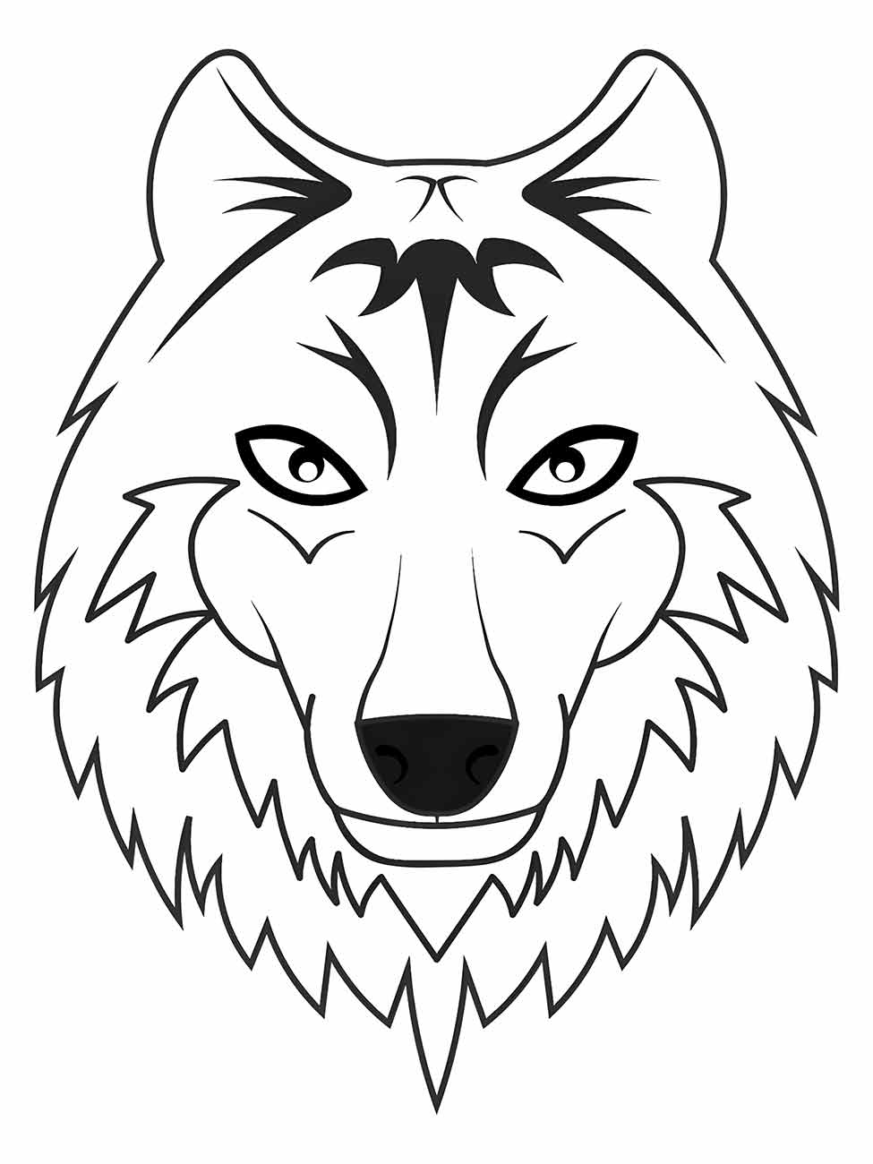 desenho lobo para colorir 42