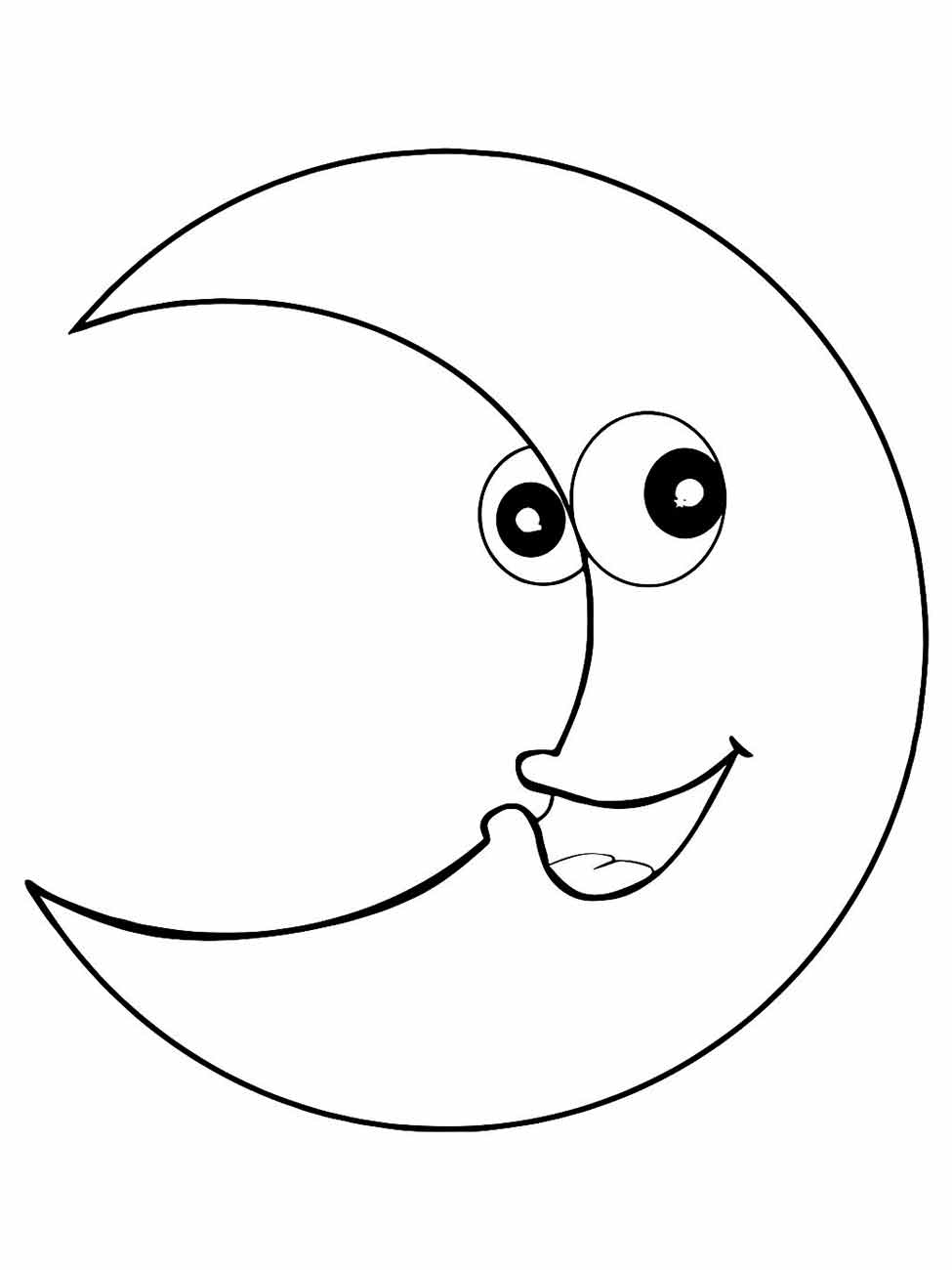 desenho lua para colorir 30 - Educarolando - Aprender brincando