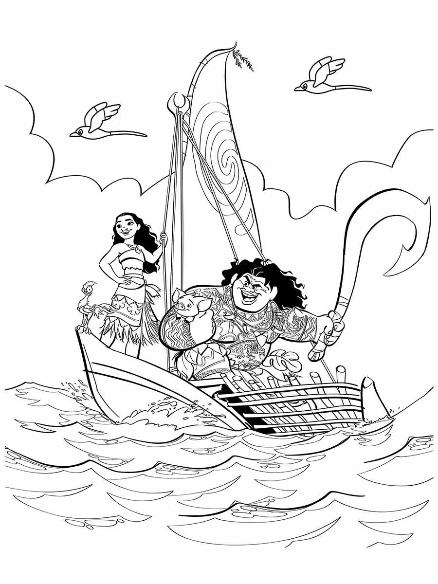 desenho moana para colorir 35