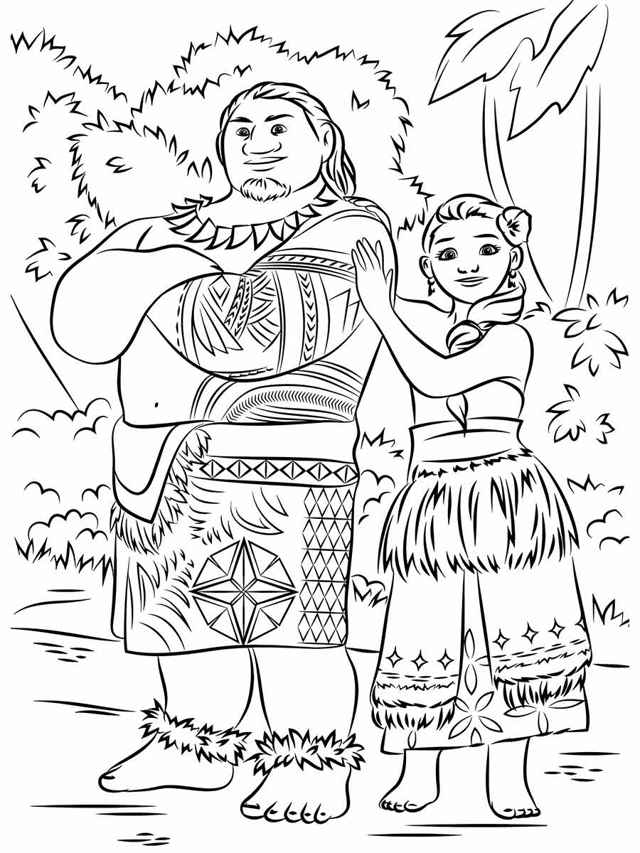 desenho moana para colorir 36