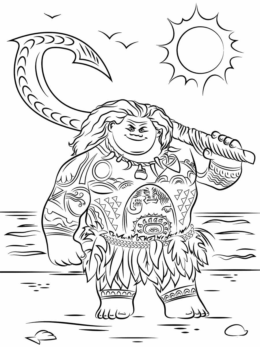 desenho moana para colorir 38