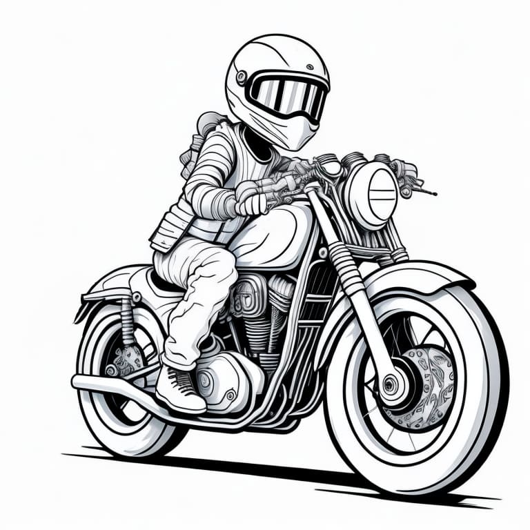 desenho moto para colorir 42