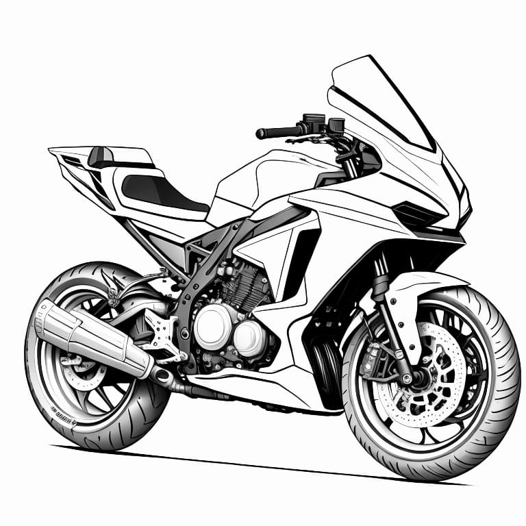 desenho moto para colorir 43