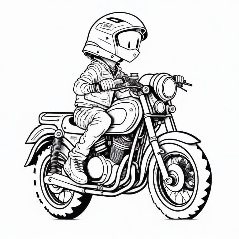 desenho moto para colorir 44