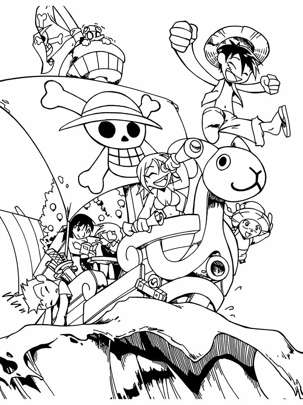 desenho one piece para colorir 37