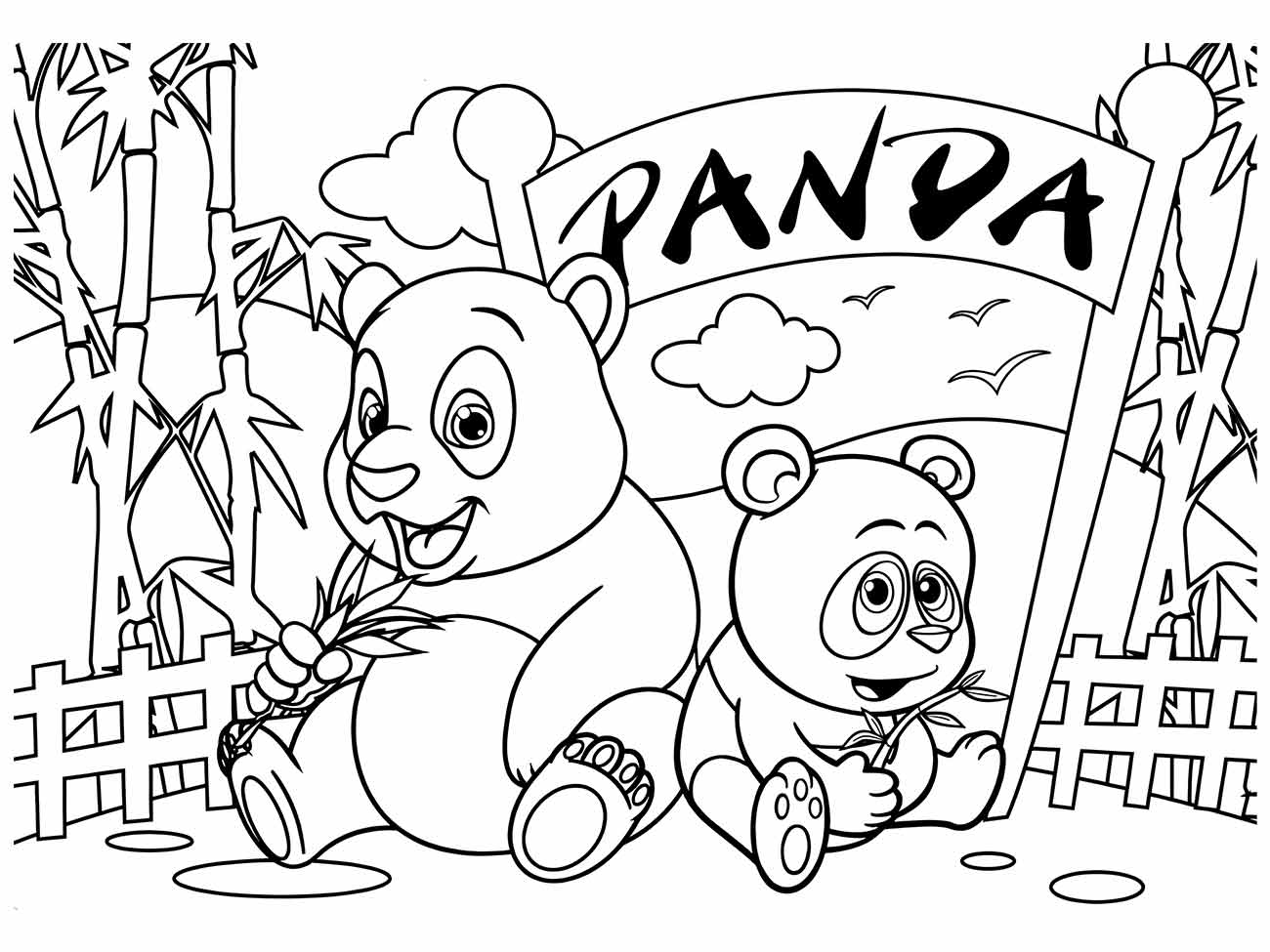 desenho pandas para colorir 44