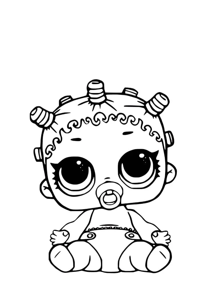 desenho para colorir lol bebe lil roller