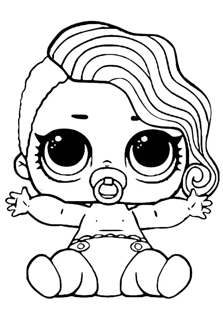 desenho para colorir lol bebe