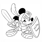 desenho para colorir mickey guerreiro