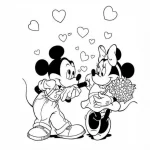 desenho para colorir mickey minnie 4