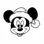 desenho para colorir mickey natal