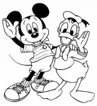 desenho para colorir mickey pato donald