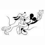 desenho para colorir mickey pluto 1