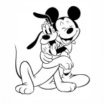 desenho para colorir mickey pluto 3