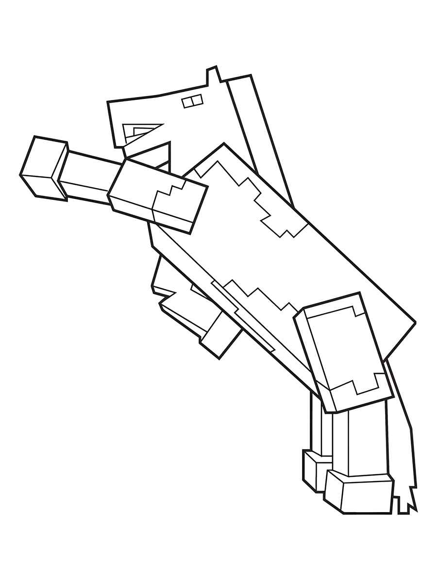 desenho para colorir minecraft 104