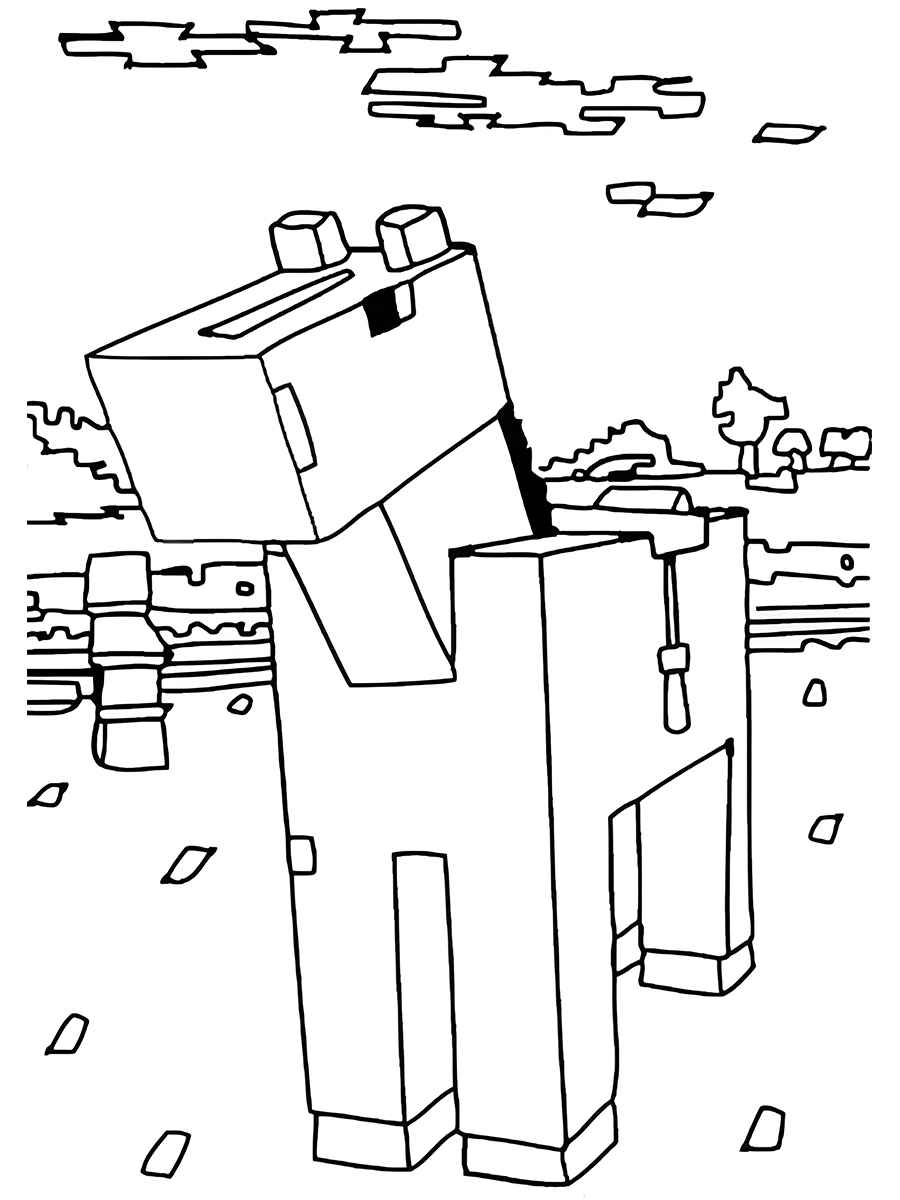 desenho para colorir minecraft 137