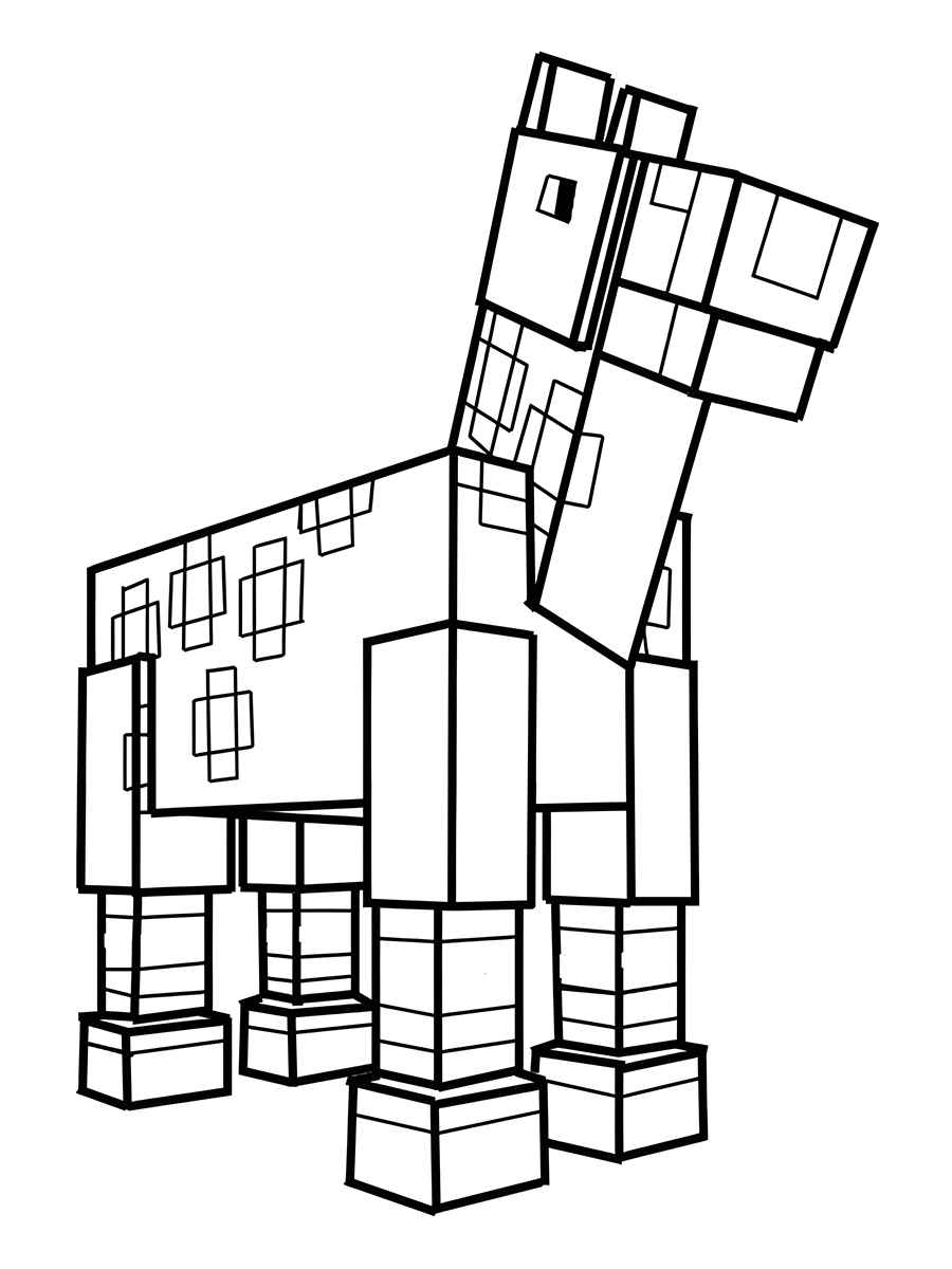 desenho para colorir minecraft 138