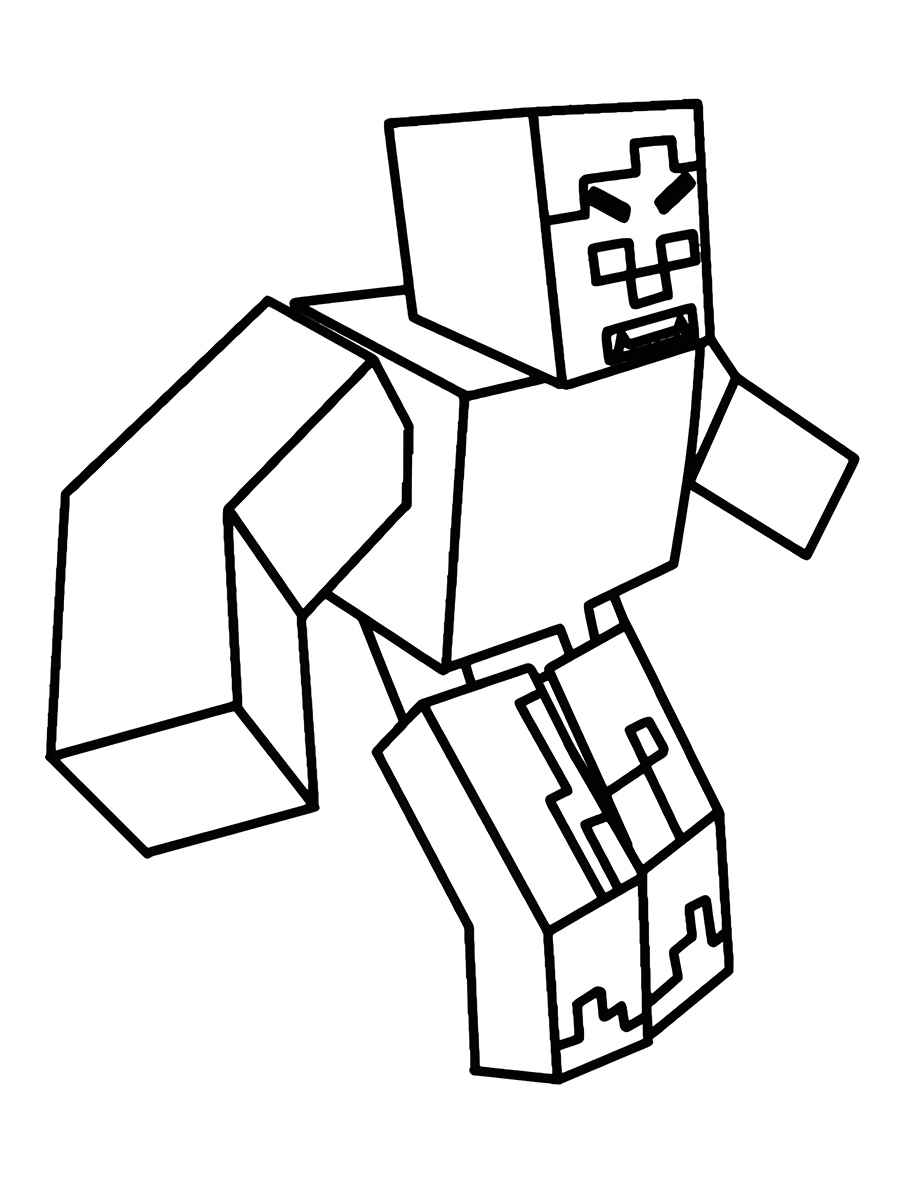 desenho para colorir minecraft 140