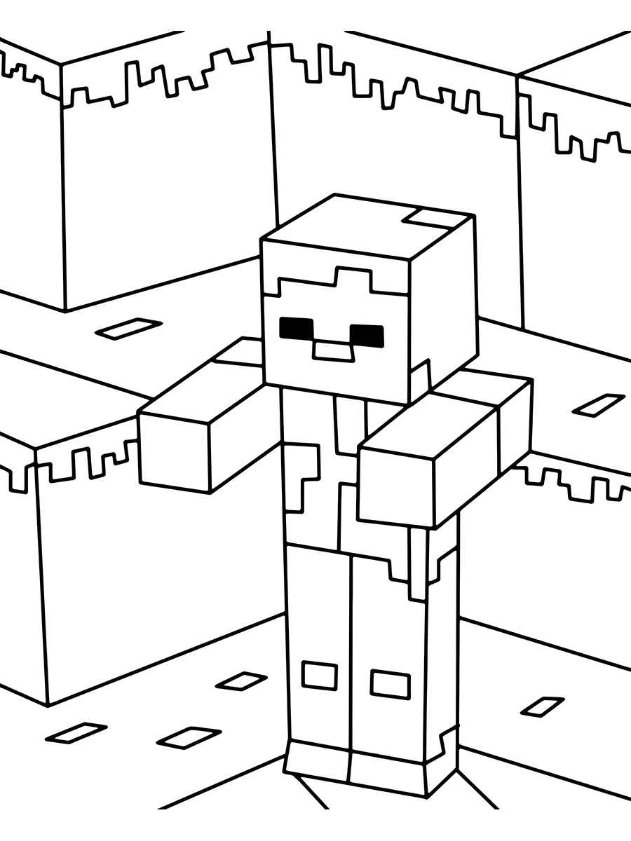 desenho para colorir minecraft 65