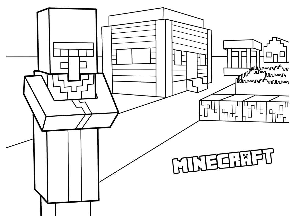 desenho para colorir minecraft 67