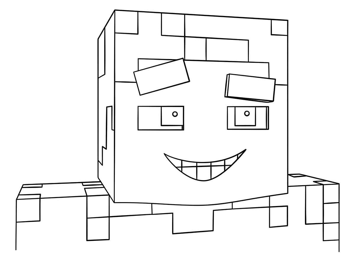 desenho para colorir minecraft 70