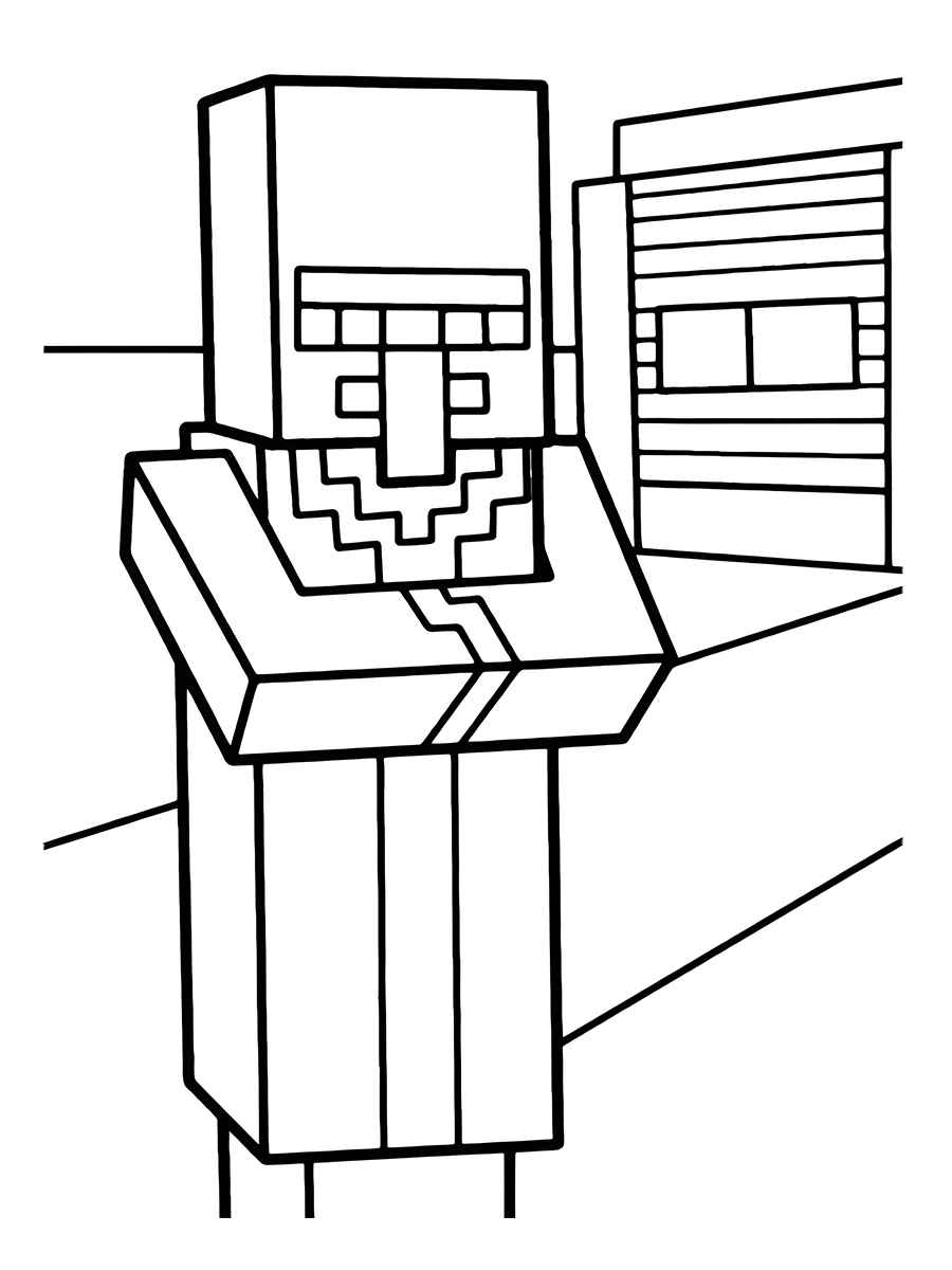 desenho para colorir minecraft 80