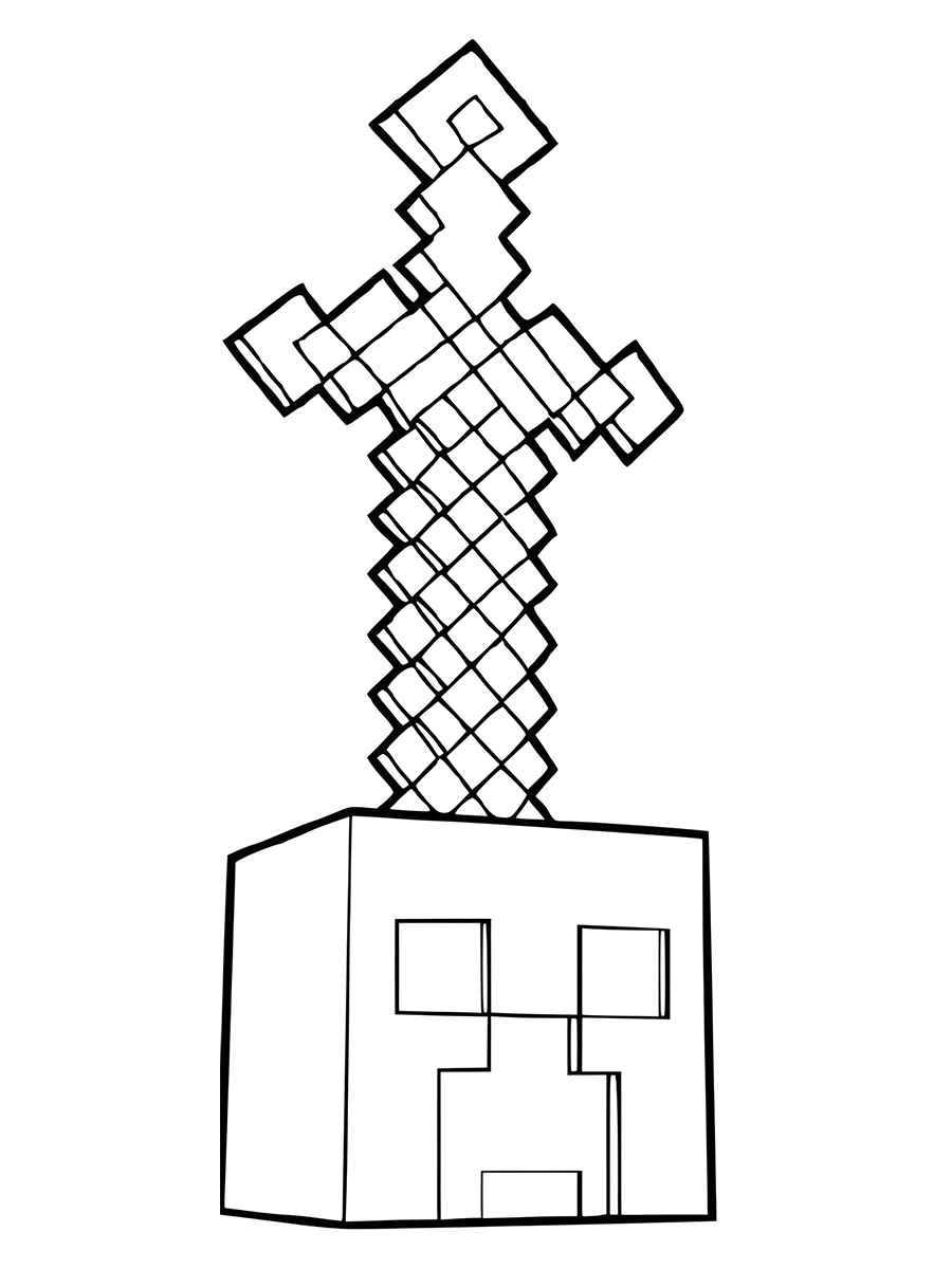 desenho para colorir minecraft 81