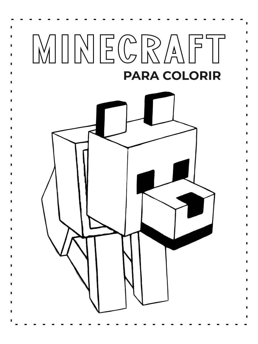 desenho para colorir minecraft 84