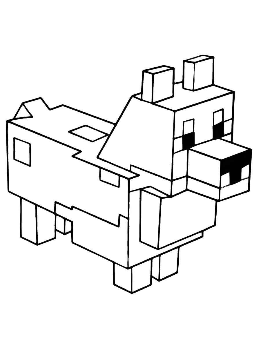 desenho para colorir minecraft 85