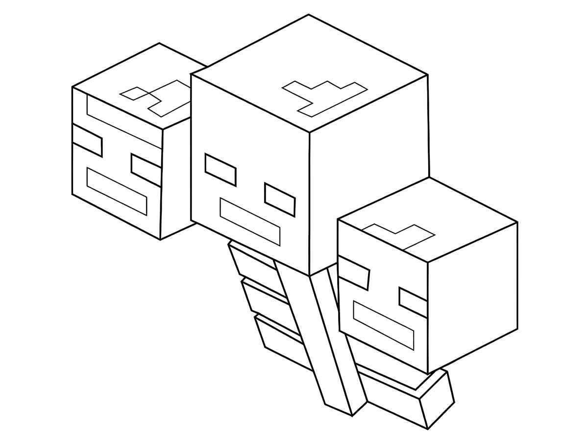 desenho para colorir minecraft 86