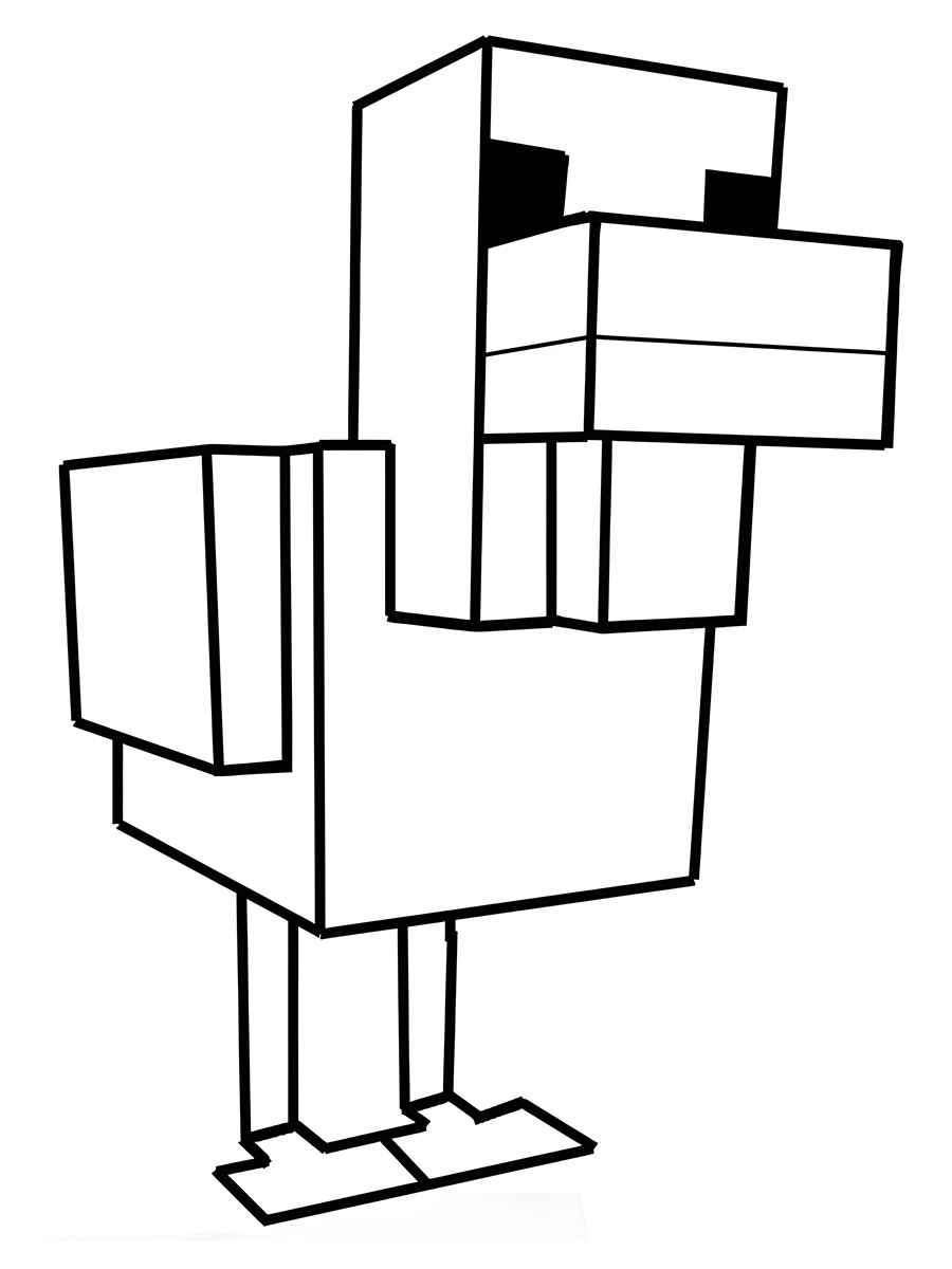 desenho para colorir minecraft 89