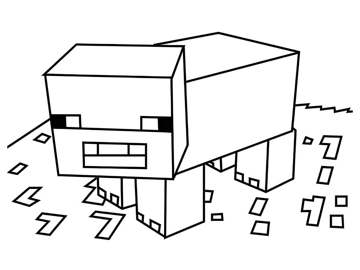 desenho para colorir minecraft 95