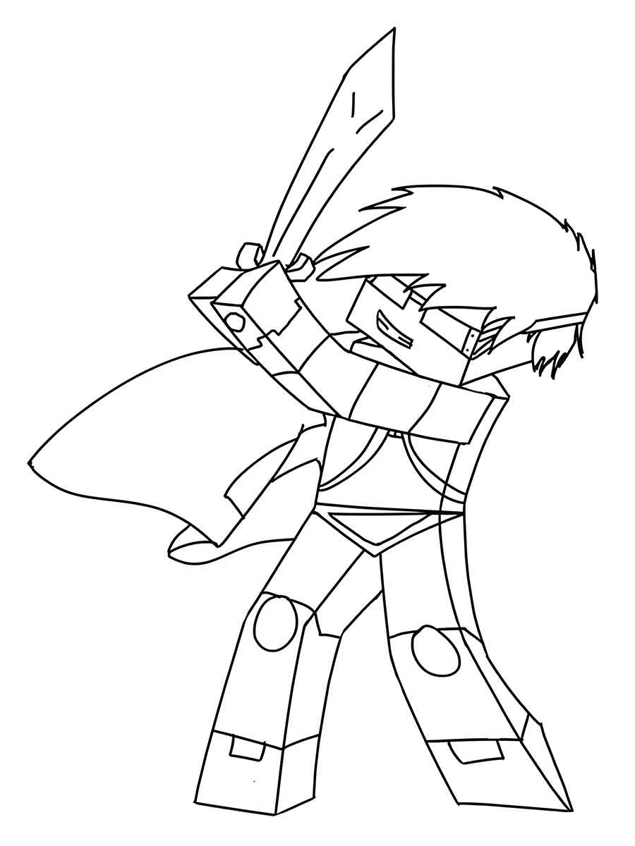 desenho para colorir minecraft 97