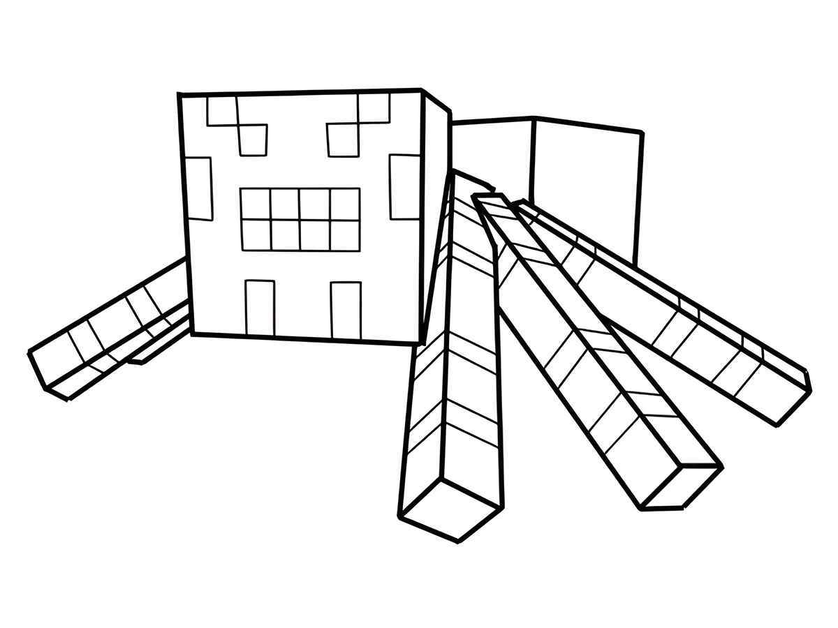 desenho para colorir minecraft 99