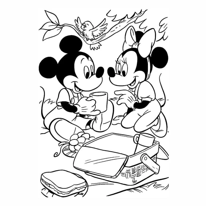 desenho para colorir minnie e mickey em um piquenique.jpg