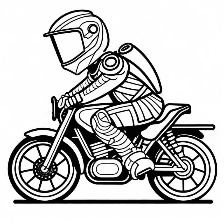 desenho para colorir moto 37