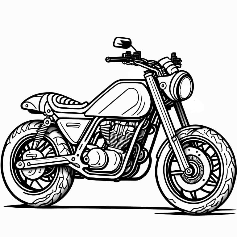 desenho para colorir moto 40