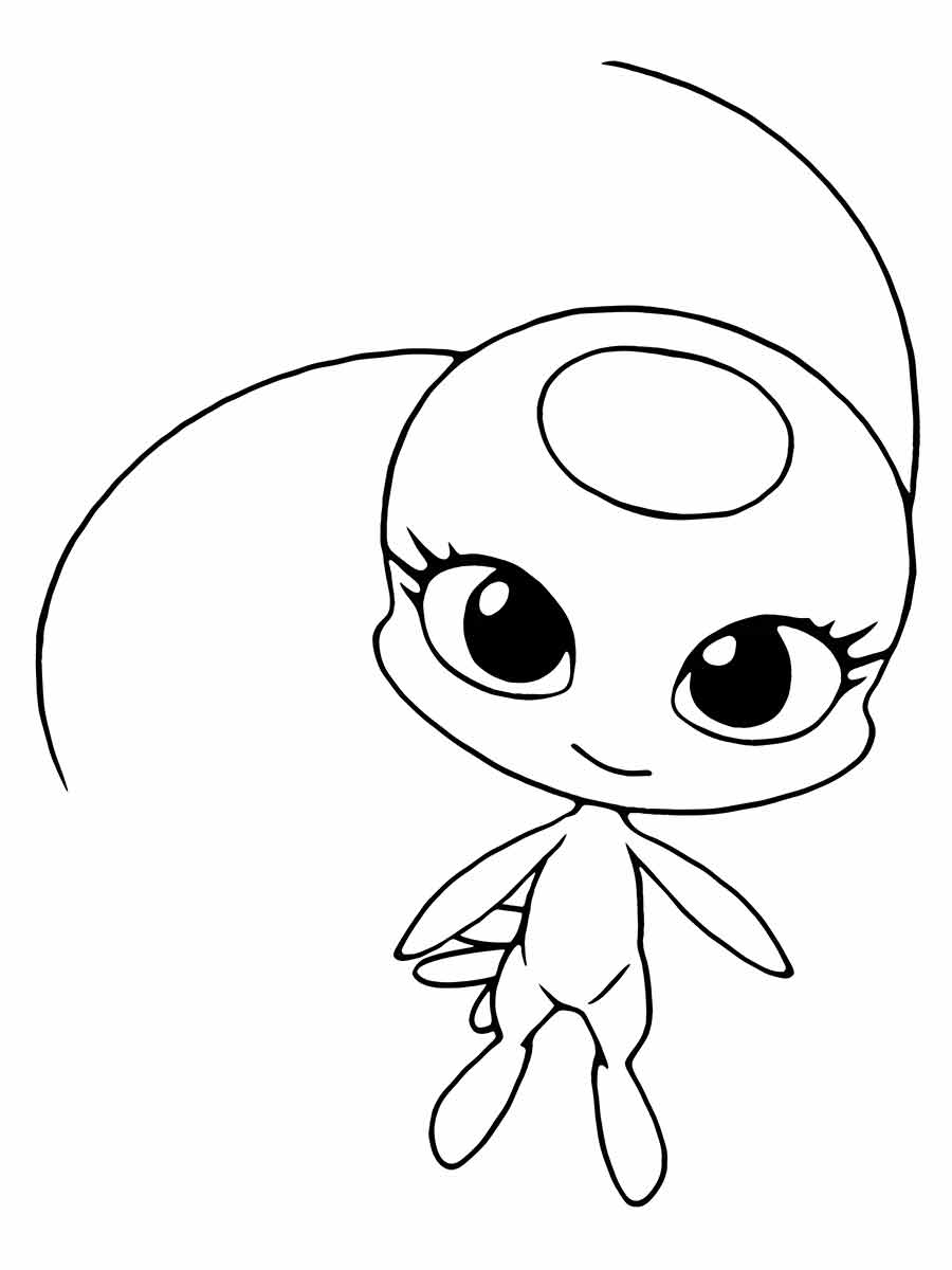 desenho tikki kwami da joaninha para colorir 2