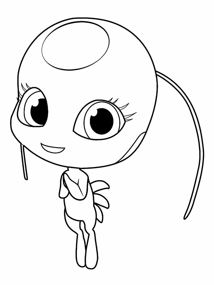 desenho tikki kwami da joaninha para colorir