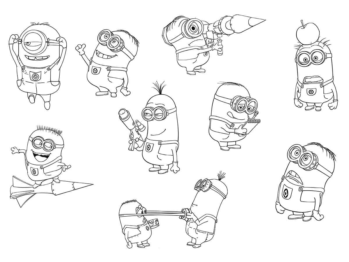 desenhos para colorir minions 56