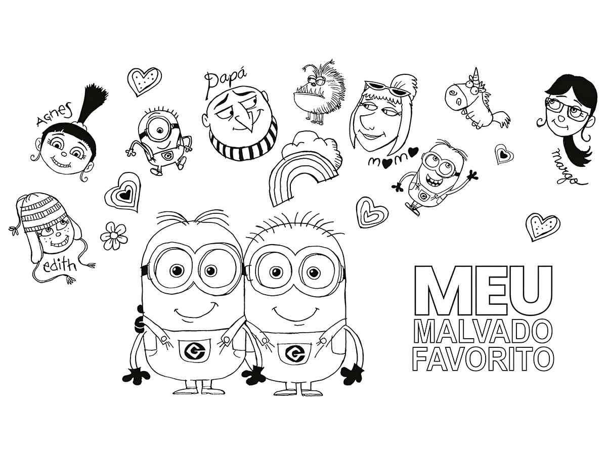 desenhos para colorir minions 81