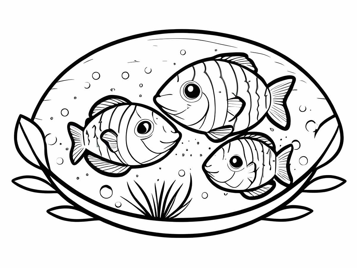 desenhos para colorir peixe imprimir