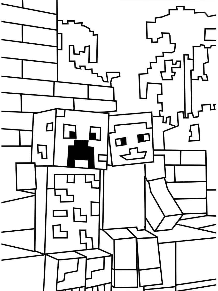 esenhos para colorir minecraft 107