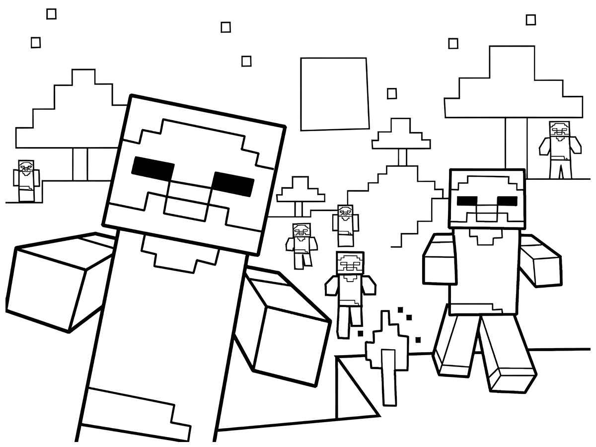 esenhos para colorir minecraft 108