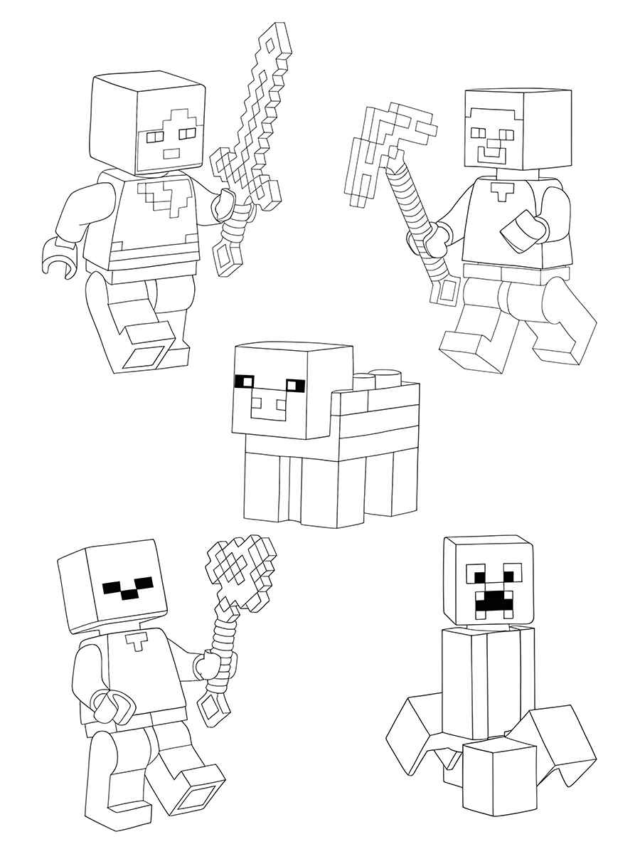 esenhos para colorir minecraft 111