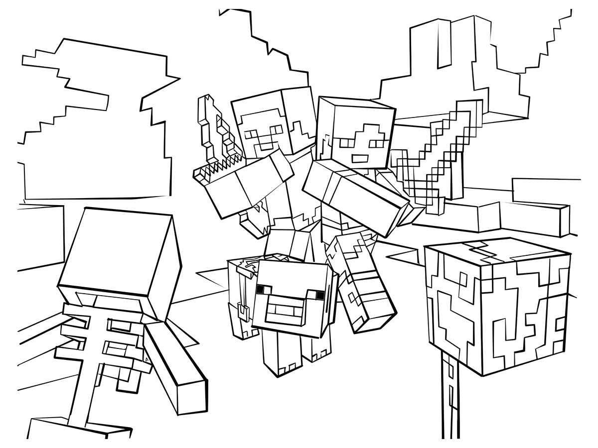 esenhos para colorir minecraft 113