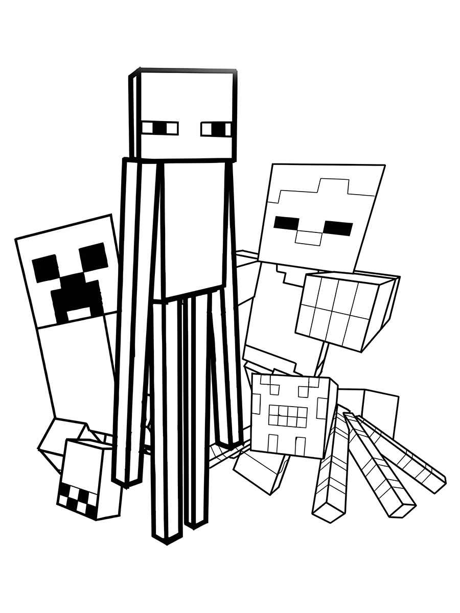 esenhos para colorir minecraft 120