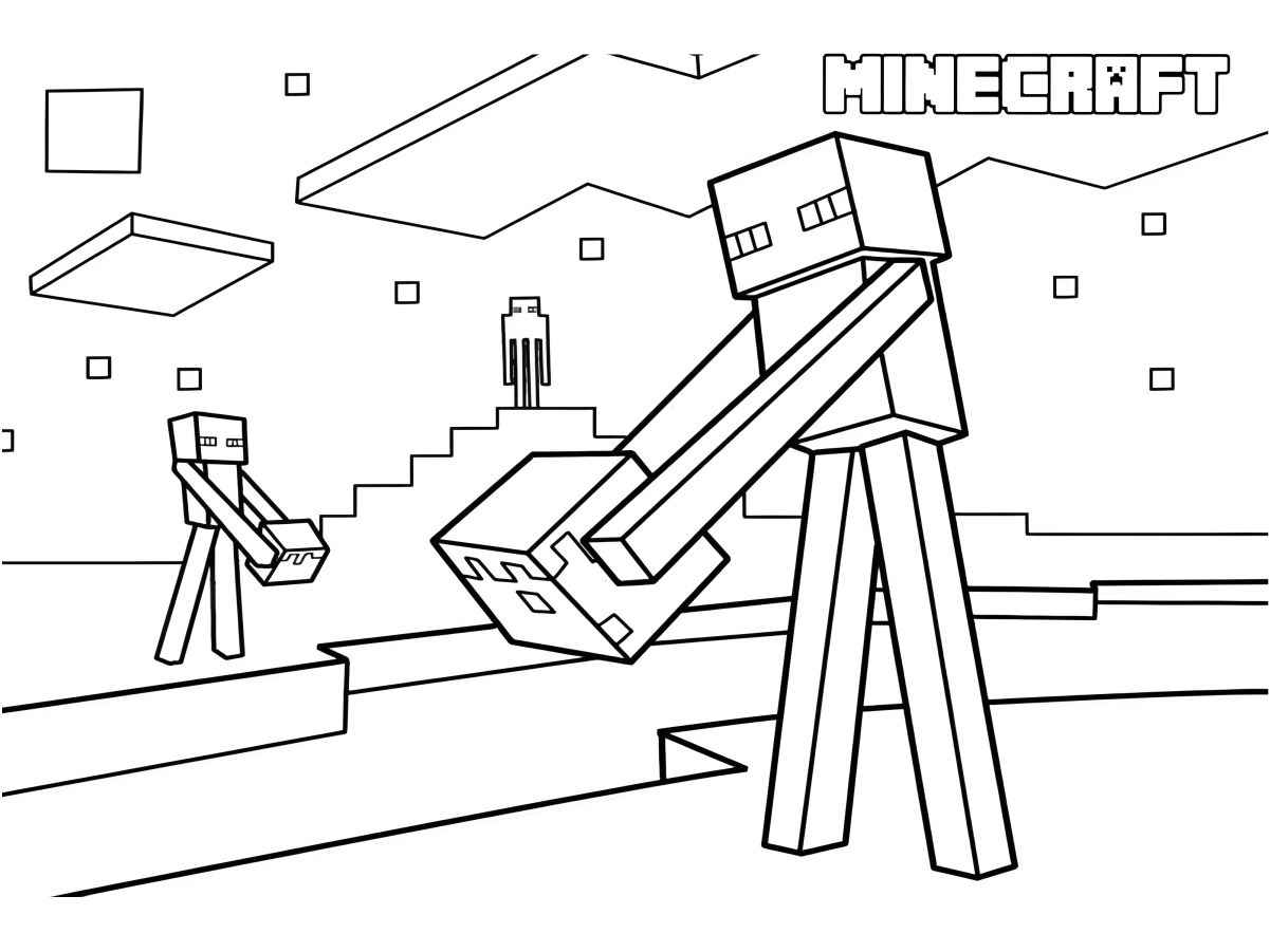 esenhos para colorir minecraft 121